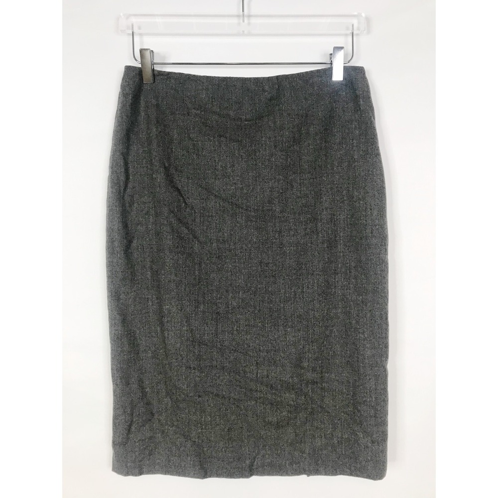 Ralph Lauren Skirt Womens 10 Medium Gray Black Label Wool Blend Corporate Career